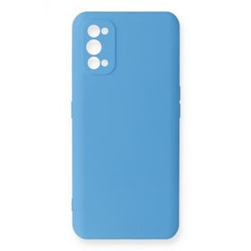 Newface Realme 7 Pro Nano içi Kadife Silikon - Mavi Kılıf