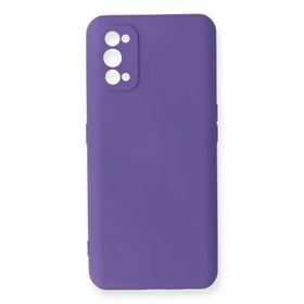 Newface Realme 7 Pro Nano içi Kadife Silikon Mor Cep Telefonu Kılıfı
