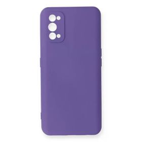 Newface Realme 7 Pro Nano içi Kadife Silikon Mor Cep Telefonu Kılıfı