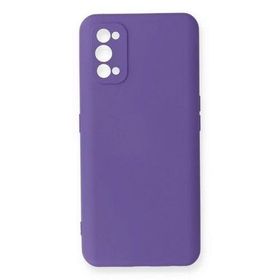 Newface Realme 7 Pro Nano içi Kadife Silikon Mor Cep Telefonu Kılıfı