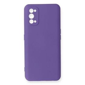 Newface Realme 7 Pro Nano içi Kadife Silikon Mor Cep Telefonu Kılıfı