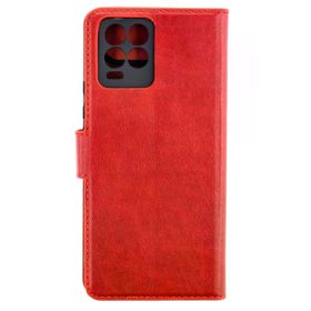Newface Realme 8 Pro Trend S Plus Kapaklı Kırmızı Cep Telefonu Kılıfı