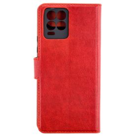 Newface Realme 8 Pro Trend S Plus Kapaklı Kırmızı Cep Telefonu Kılıfı