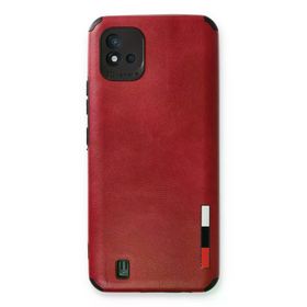 Newface Realme C11 2021 Loop Deri Silikon Kırmızı Cep Telefonu Kılıfı