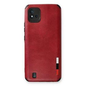 Newface Realme C11 2021 Loop Deri Silikon Kırmızı Cep Telefonu Kılıfı
