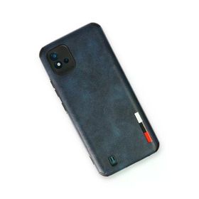 Newface Realme C11 2021 Loop Deri Silikon Lacivert Cep Telefonu Kılıfı