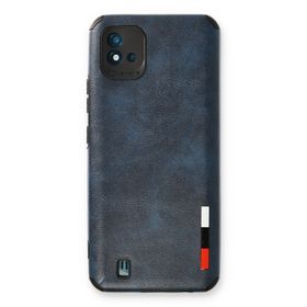 Newface Realme C11 2021 Loop Deri Silikon Lacivert Cep Telefonu Kılıfı