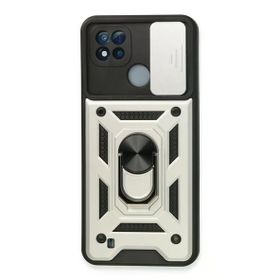 Newface Realme C11 2021 Pars Lens Yüzüklü Silikon Gümüş Cep Telefonu Kılıfı