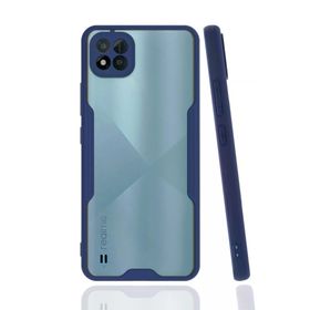 Newface Realme C11 2021 Platin Silikon Lacivert Cep Telefonu Kılıfı