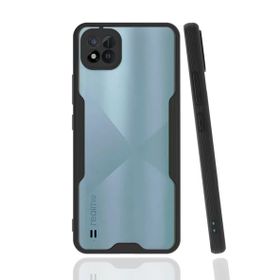 Newface Realme C11 2021 Platin Silikon Siyah Cep Telefonu Kılıfı