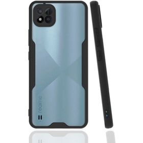 Newface Realme C11 2021 Platin Silikon Siyah Cep Telefonu Kılıfı