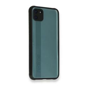 Newface Realme C11 Miami Şeffaf Silikon - Kırmızı Kılıf