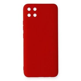 Newface Realme C11 Nano içi Kadife Silikon - Kırmızı Kılıf