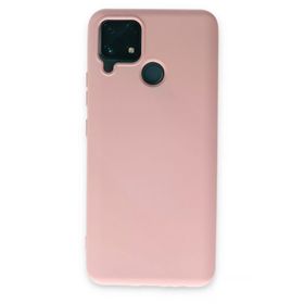 Newface Realme C15 Nano içi Kadife Silikon Pudra Cep Telefonu Kılıfı