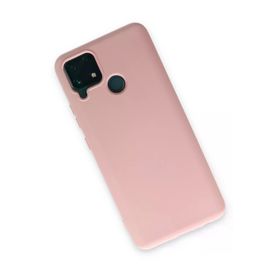 Newface Realme C15 Nano içi Kadife Silikon Pudra Cep Telefonu Kılıfı