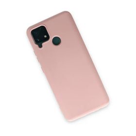 Newface Realme C15 Nano içi Kadife Silikon Pudra Cep Telefonu Kılıfı