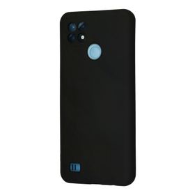 Newface Realme C21 Kılıf Nano İçi Kadife Silikon Siyah Cep Telefonu Kılıfı