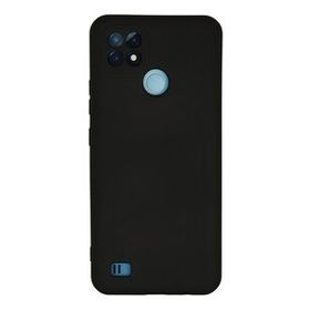 Newface Realme C21 Kılıf Nano İçi Kadife Silikon Siyah Cep Telefonu Kılıfı