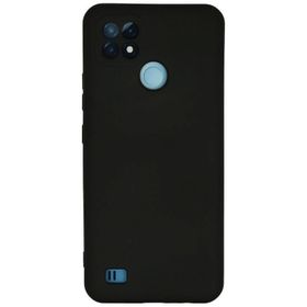 Newface Realme C21 Kılıf Nano İçi Kadife Silikon Siyah Cep Telefonu Kılıfı