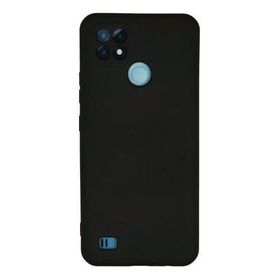 Newface Realme C21 Kılıf Nano İçi Kadife Silikon Siyah Cep Telefonu Kılıfı