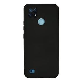 Newface Realme C21 Kılıf Nano İçi Kadife Silikon Siyah Cep Telefonu Kılıfı