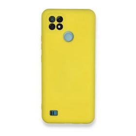 Newface Realme C21 Kılıf Nano İçi Kadife Silikon Siyah Cep Telefonu Kılıfı