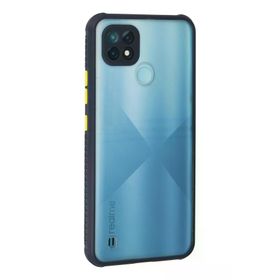 Newface Realme C21 Miami Şeffaf Silikon - Lacivert