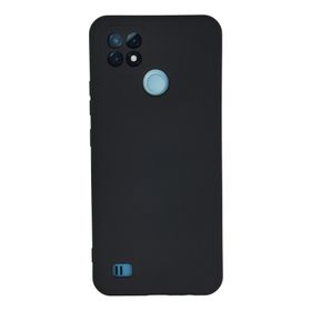 Newface Realme C21 Nano İçi Kadife Silikon Lacivert Cep Telefonu Kılıfı