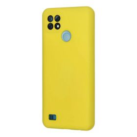 Newface Realme C21 Nano İçi Kadife Silikon Sarı Cep Telefonu Kılıfı