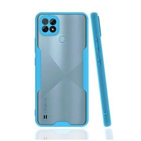 Newface Realme C21 Platin Silikon Mavi Cep Telefonu Kılıfı