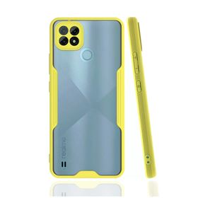 Newface Realme C21 Platin Silikon - Sarı Kılıf