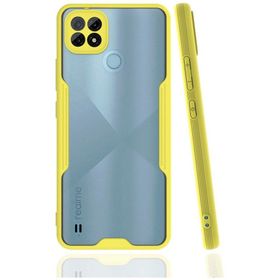 Newface Realme C21 Platin Silikon - Sarı Kılıf