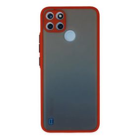 Newface Realme C21y Montreal Silikon Kapak Kırmızı Cep Telefonu Kılıfı