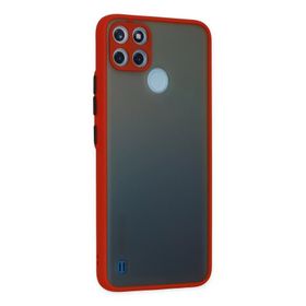 Newface Realme C21y Montreal Silikon Kapak Kırmızı Cep Telefonu Kılıfı