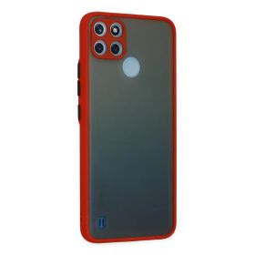 Newface Realme C21y Montreal Silikon Kapak Kırmızı Cep Telefonu Kılıfı