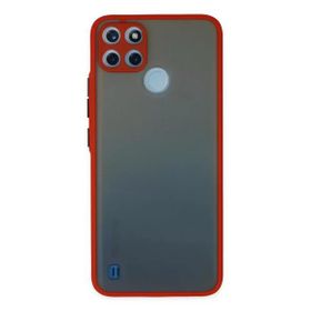 Newface Realme C21y Montreal Silikon Kapak Kırmızı Cep Telefonu Kılıfı