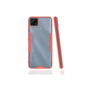 Newface Realme C25 Platin Silikon Pembe Cep Telefonu Kılıfı