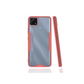 Newface Realme C25 Platin Silikon Pembe Cep Telefonu Kılıfı