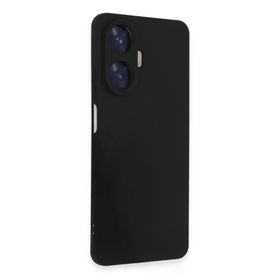 Newface Realme C55 Nano İçi Kadife Silikon Siyah Cep Telefonu Kılıfı