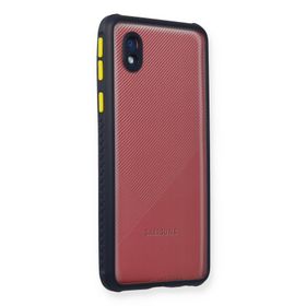 Newface Samsung Galaxy A01 Core Miami Şeffaf Silikon - Lacivert Kılıf