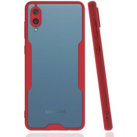 Newface Samsung Galaxy A02 Platin Silikon Kırmızı Cep Telefonu Kılıfı