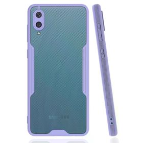 Newface Samsung Galaxy A02 Platin Silikon Lila Cep Telefonu Kılıfı