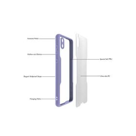 Newface Samsung Galaxy A02 Platin Silikon Lila Cep Telefonu Kılıfı