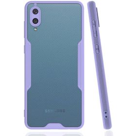 Newface Samsung Galaxy A02 Platin Silikon Lila Cep Telefonu Kılıfı