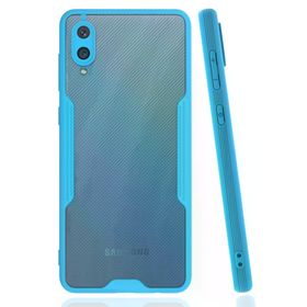Newface Samsung Galaxy A02 Platin Silikon Mavi Cep Telefonu Kılıfı