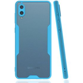 Newface Samsung Galaxy A02 Platin Silikon Mavi Cep Telefonu Kılıfı