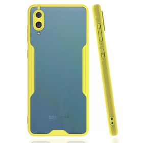 Newface Samsung Galaxy A02 Platin Silikon Sarı Cep Telefonu Kılıfı
