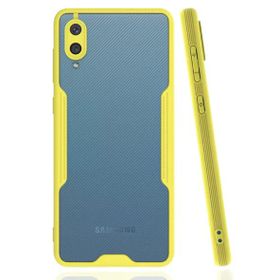 Newface Samsung Galaxy A02 Platin Silikon Sarı Cep Telefonu Kılıfı
