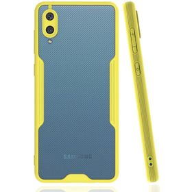 Newface Samsung Galaxy A02 Platin Silikon Sarı Cep Telefonu Kılıfı