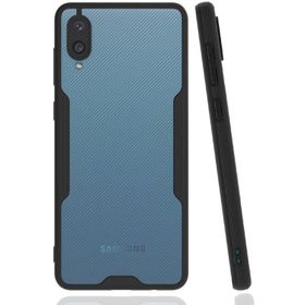 Newface Samsung Galaxy A02 Platin Silikon Siyah Cep Telefonu Kılıfı